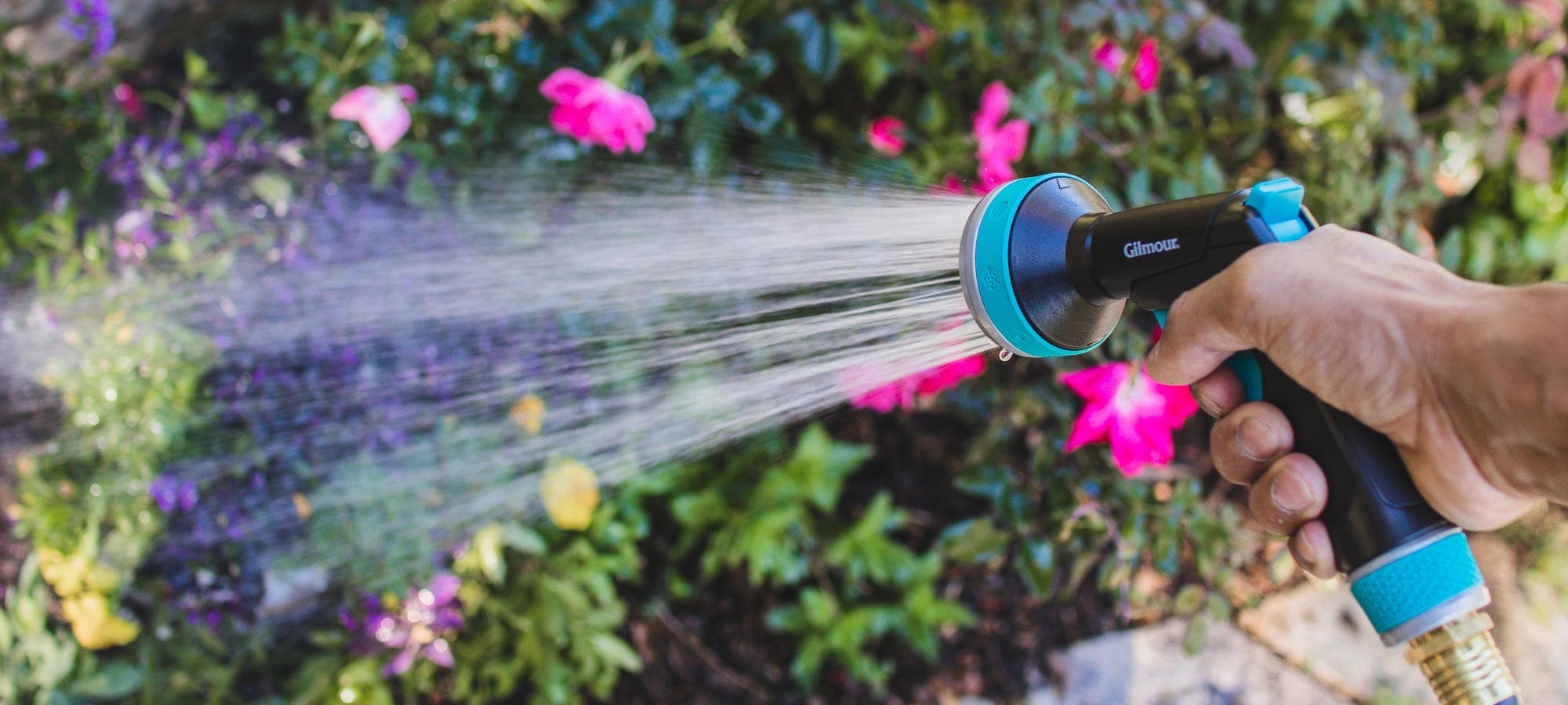 Garden Hose Fan Spray Water Nozzle Sprinkler w/Set  Adjustable Valve 