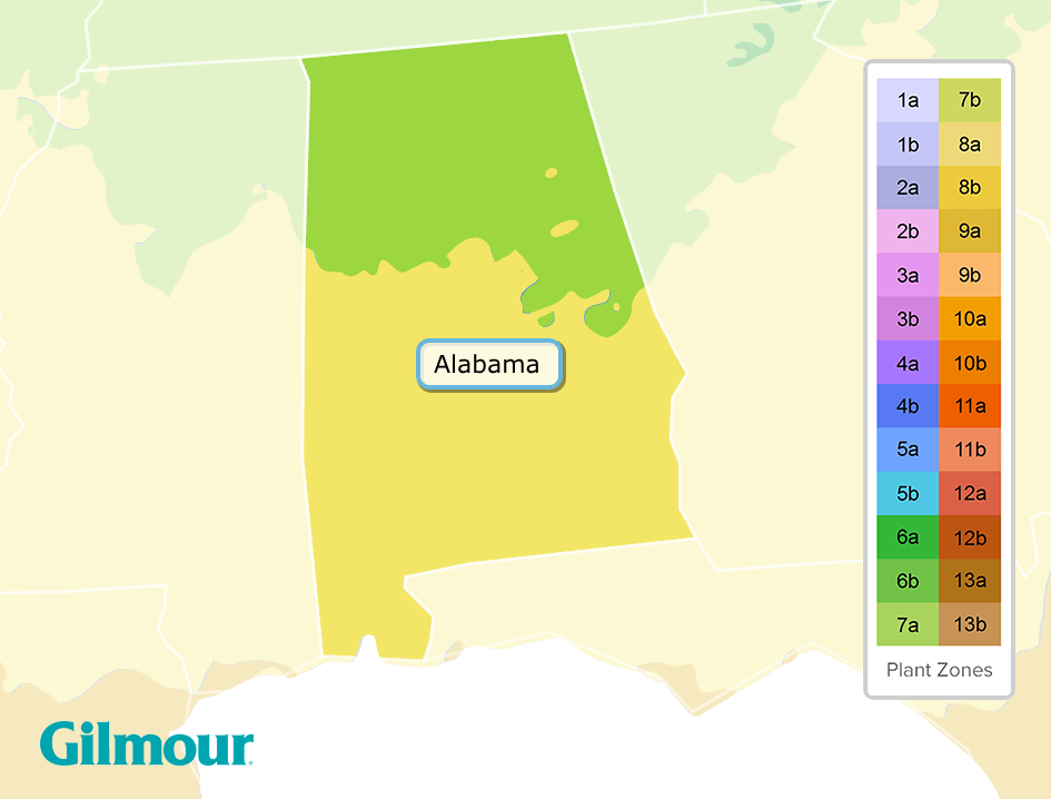 Alabama planting zones